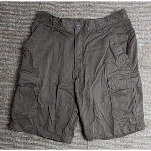 COLUMBIA Mens Cargo Shorts 32x10 Brown Rip Stop Hiking Outdoor Quick Dry (0216)